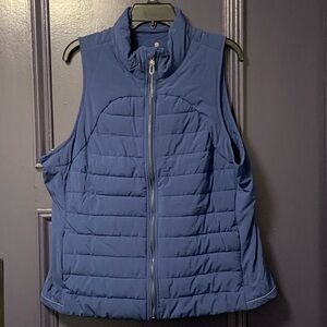 Tangerine Vest Full Zip Sleeveless Reflective Pockets Blue Slim Fit XXL